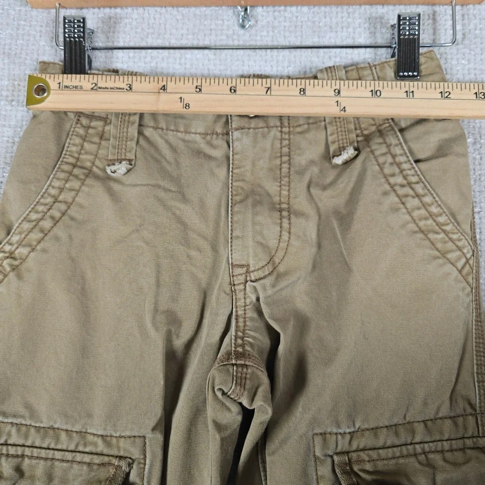 Old Navy Surplus Co Boys 7 Cargo Pants Khaki Beige Zipper Ankle Vintage Y2K 2007